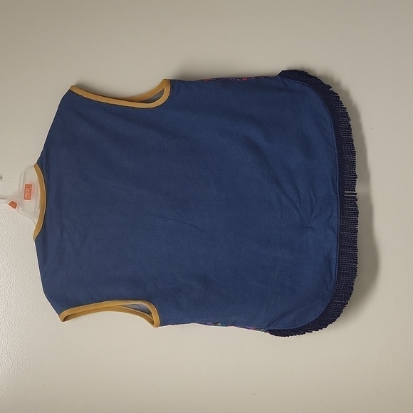 Handmade Reversible fleece-liked cotton fabric and denim zipper  Front clossure - Picture 3 of 13